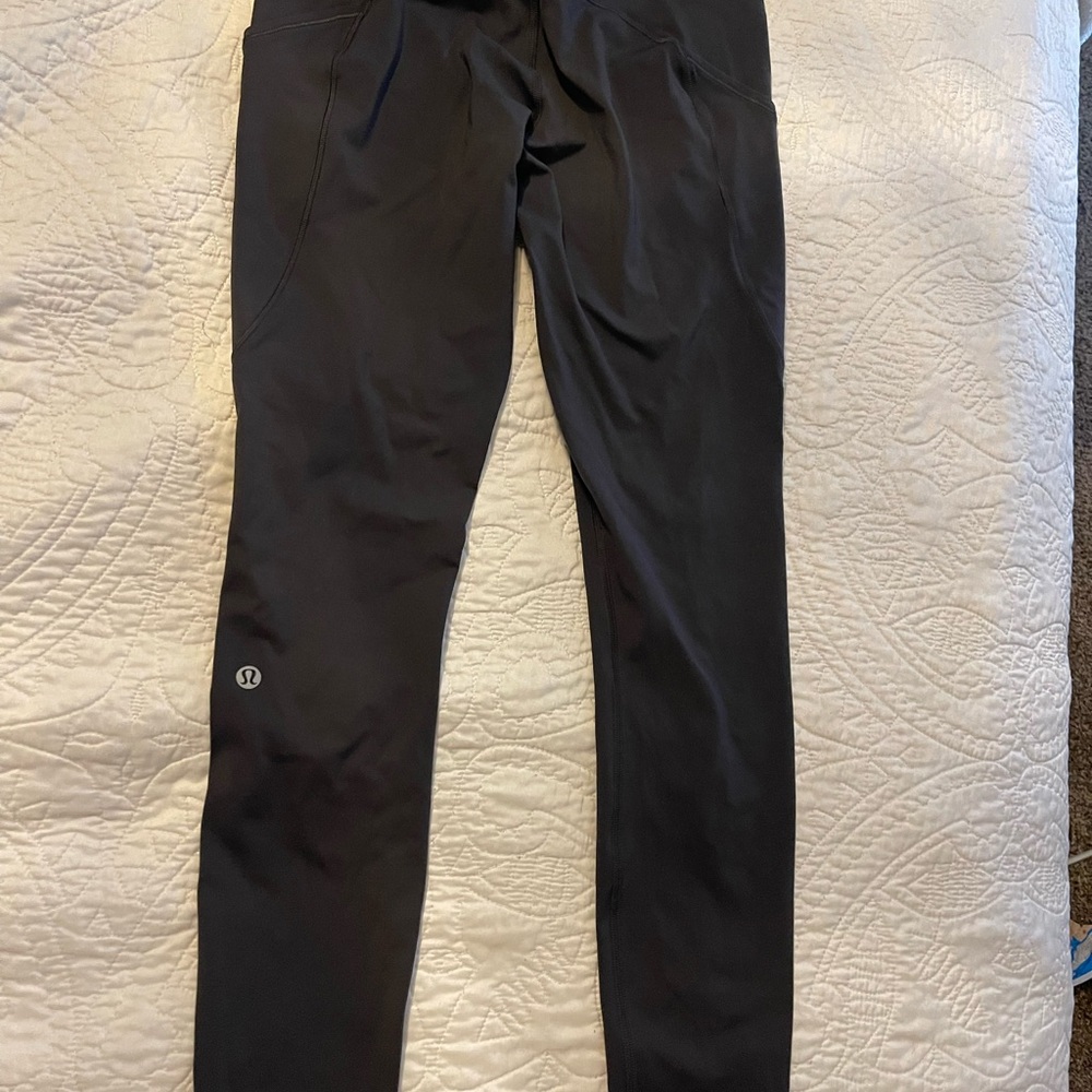 Lululemon Athletica Gray Leggings Full-Length Stretch